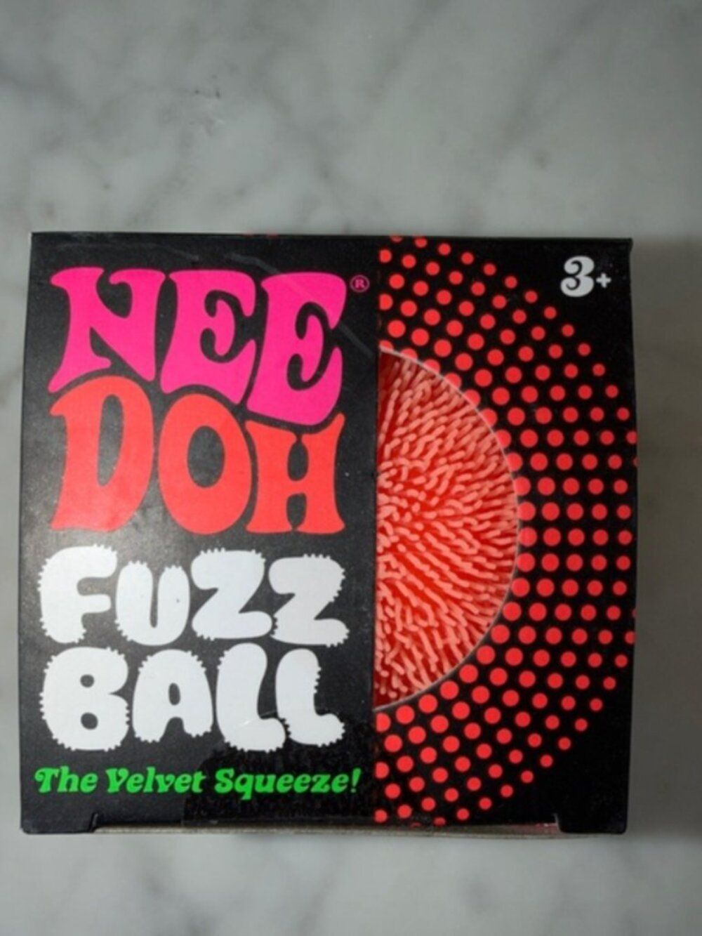 NeeDoh Fuzzball Velvet Squeeze - Orange/Coral BRAND NEW FAST SHIPPING!!!